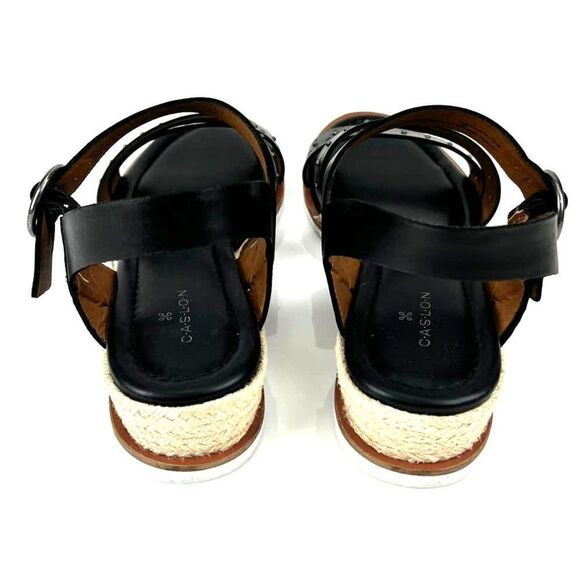 New Caslon Women Shoes Slides Black Leather Sandal Shoes Carmella-Lea US 10 - Picture 7 of 12